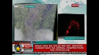 SONA: Mga uka sa gilid ng Mt. Mayon, namataan sa aerial inspection ng PHIVOLCS