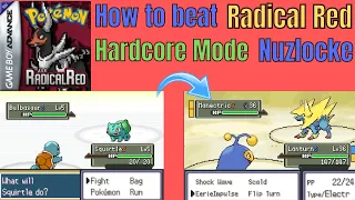 How to Nuzlocke Pokemon Radical Red HARDCORE mode! Strategy guide, Pallet town to rock tunnel.