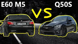 INFINITI Q50S VS E60 M5 V10 / ARMENIA