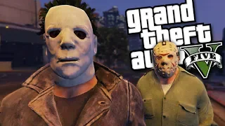 MICHAEL MYERS VS JASON VOORHEES MOD (GTA 5 Mods Gameplay)