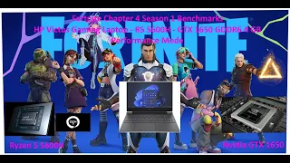 Hp Victus Gaming Laptop | Ryzen 5 5600H | GTX1650 Fortnite Chapter 4 | Performance Mode | 8 GB