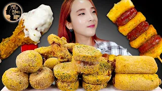 [Mukbang]💛뿌링클 파티!✨뿌링치킨닭다리, 뿌링치즈볼, 뿌링핫도그, 뿌링멘보샤, 뿌링소떡소떡,먹방😋Bbirinkel Korean fride Chicken ASMR | 쎄미