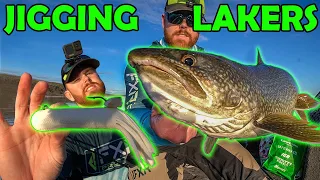 Jigging Deep Northern Lake Trout with Giant Tube Jigs