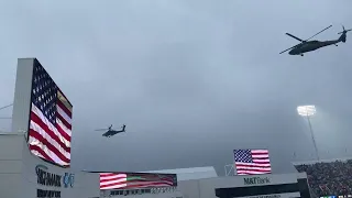 Low Apache & Blackhawk Helicopter Flyover at Buffalo Bills Highmark Stadium