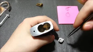 (146) Newer style Best padlock disassembly (shackle removal)