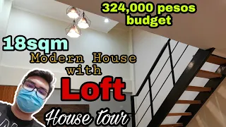 18sqm Modern House with Loft | Loft House | 350,000 pesos BUDGET | Vlogger House Tour