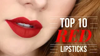 Top 10 Red Lipsticks (Drugstore & Highend) + Swatches!