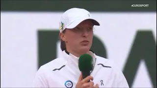 Iga Swiatek “I’m sorry for being a pain in the you know what” Wins French Open Championship