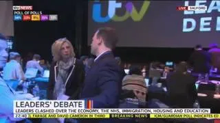 Leaders' Debate - Kay Burley Catches Spinner In Action