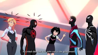 Peni Parker and Miles and  Gwen and ATSV Reacts to Miles and Bully Lowenthal  suits.