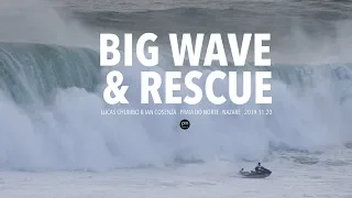 An Incredible Rescue . Raw Footage @ Nazaré, Portugal - 2019.11.20 [Surf, Big Waves, 4K]