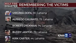 Remembering those lost in the Maui fires