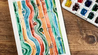 Watercolor Painting | Random Freehand Shapes | Doodle Art