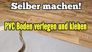 PVC Boden verlegen und richtig verkleben DIY PVC Boden