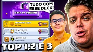 ELE PEGOU TOP 1, 2 E 3 TUDO USANDO APENAS ESSE DECK!