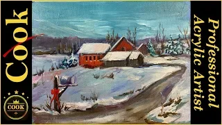 Going Home for the Holidays Acrylic Painting Tutorial for Beginner and Advanced Artists