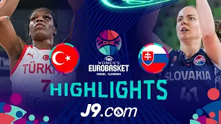 Turkey 🇹🇷 vs Slovakia 🇸🇰 | J9 Highlights | FIBA #EuroBasketWomen 2023