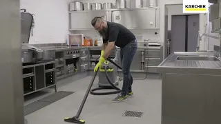 KARCHER Steam Vacuum Cleaning with Chemical in kitchen