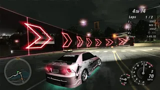 NFS Underground 2 Online - Downtown circuit in the IS300