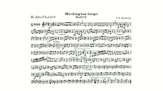 Washington Grays March By Claudio Grafulla - E-flat Alto Clarinet