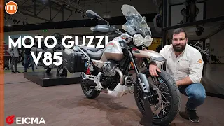 Moto Guzzi V85 | La TT si fa in tre per mettere su famiglia. Live da EICMA 2023