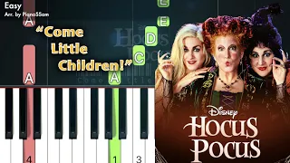 [Easy] Come Little Children - Hocus Pocus | Piano Tutorial with Finger Numbers