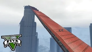 GTA V Online: MEGA RAMPA DE MOTOS na NEVE! - Corrida INSANA #621