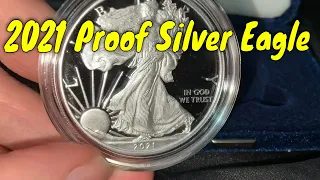 2021 Proof Silver Eagle Type 1 Unboxing!