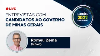 Assista à sabatina com Romeu Zema, pré-candidato à reeleição ao Governo de MG