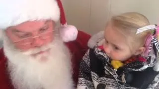 Santa sings happy birthday to girl born on Christmas