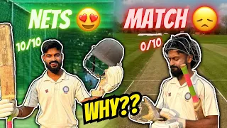 Nets me HERO, Match me ZERO? | How to Prepare for Match? 🔥✅ How to Score BIG RUNS in CRICKET Match 💯