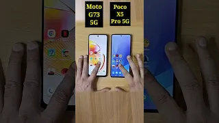 Poco X5 Pro 5G vs Motorola Moto G73 5G Speed Test Comparison |