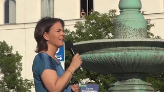 Bundestagswahlkampf mit Annalena Baerbock auf dem Professor-Huber-Platz - München am 09.09.2021