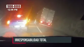 Conductor se estrella con paredón de tierra en la carretera El Crucero-Managua - Nicaragua