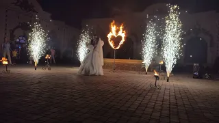 Огненное сердце для свадьбы Челябинск | Flame show