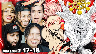 SAKUNA VS MAHORAGA! Naruto Fans React to Jujutsu Kaisen S2 Ep 17-18 "Thunderclap"