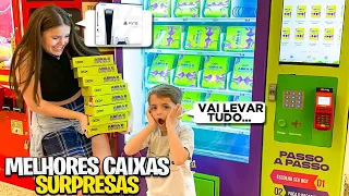 MÁQUINA DE PEGAR CAIXAS MISTERIOSAS - será que veio IPHONE 14 ou PS5  !?