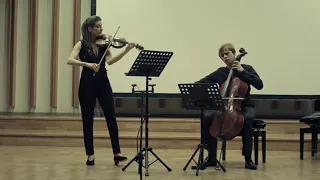 Johann Sebastian Bach Invention 13 a minor BWV 784 - Maria Sławek (violin), Marcin Zdunik (cello)