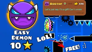 This Demon Is Rated With Free Secret Way! | Geometry Dash 2.2 Free Demon & Stars!