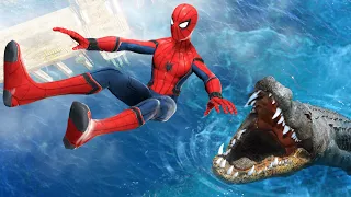 GTA 5 Water Ragdolls | SPIDERMAN vs Alligator ep.6 (Flooded LS)