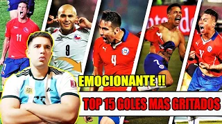 ARGENTINO reacciona GOLES MAS EMOCIONANTES DE LA SELECCION CHILENA 🇨🇱 EPICO!