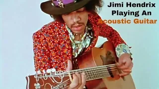 Jimi Hendrix Playing On An Acoustic Guitar | Jimi Hendrix Rare