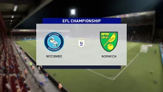 Wycombe vs Norwich City | EFL Championship (28/02/2021) | Fifa 21