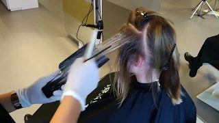 How to Balayage on medium length - tutorial by SANJA KARASMAN