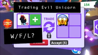 How to get EVIL UNICORN in Adopt Me! (Trading in FishyBlox RICH Private Server) | Roblox