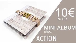 SCRAPBOOKING { TUTO } DEFI de réaliser un MINI ALBUM 100% ACTION avec 10 euros seulement !