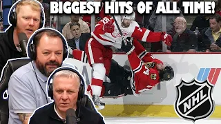 NHL BIGGEST HITS Of All Time | OFFICE BLOKES REACT!!