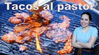 Tacos al pastor on a GRILL | Marinated pork tacos with pineapple recipe | Villa Cocina