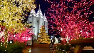 The Temple Square Christmas Lights are On
