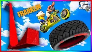 😲Shinchan and Franklin Tried the Maze Ramp Parkour Challenge GTA 5🤑